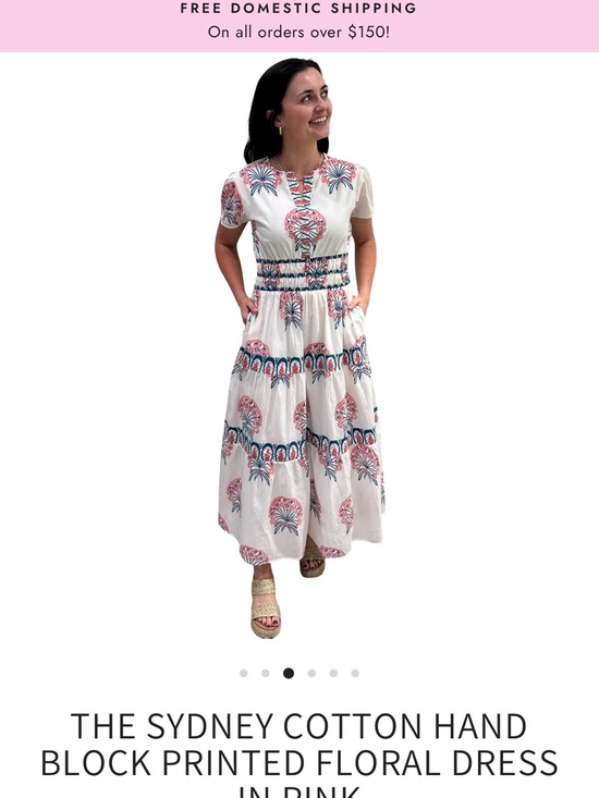 Liza Byrd Dresses & Skirts - Liza Byrd White Maxi Dress with Pink & Blue Floral Prints